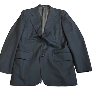 Vintage Barneys - Halston - Mens Blue Blazer 100% Wool - 40 Union Made - Picture 1 of 12