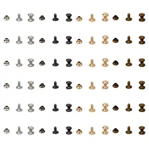 400 Pairs 4 Colors Leather Rivets 3mm Double Cap Rivets Tubular Metal Studs B... - Picture 1 of 6