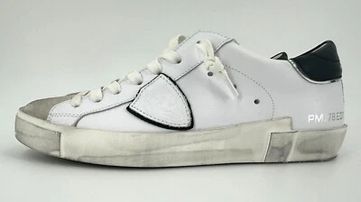 SNEAKERS SCARPE UOMO PHILIPPE MODEL BASIC BLANC  NOIR NUOVE - Immagine 1 di 4