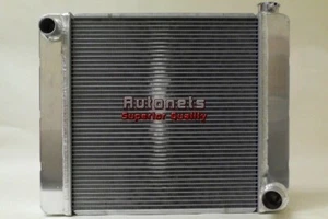 Radiador de aluminio de bloque grande pequeño Chevy 23"" X 19"" universal SBC BBC caña Hot Rat - Imagen 1 de 7