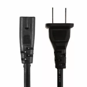 AC Power Cord Cable for PS4 & PS3 PS2 Slim Super Slim XBOX PC 2 Prong LAPTOP PSV - Picture 1 of 6