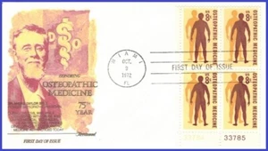 USA4 #1469 U/A FLEETWOOD FDC PB4 Osteopathic Medicine - Bild 1 von 1
