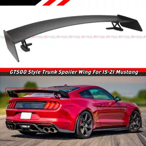 FOR 2015-2023 FORD MUSTANG GT500 STYLE BIG TRUNK SPOILER WING WITH METAL STANDS - Picture 1 of 7