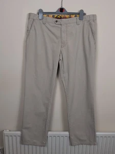 Meyer New York Mens Chino Trousers W40 L31 (Was 32) Beige-modern Comfort.German. - Picture 1 of 22