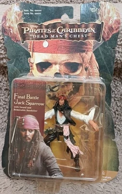 Boneco de ação Pirates of the Caribbean Jack Sparrow 3,75" batalha final Depp - Imagem 1 de 4