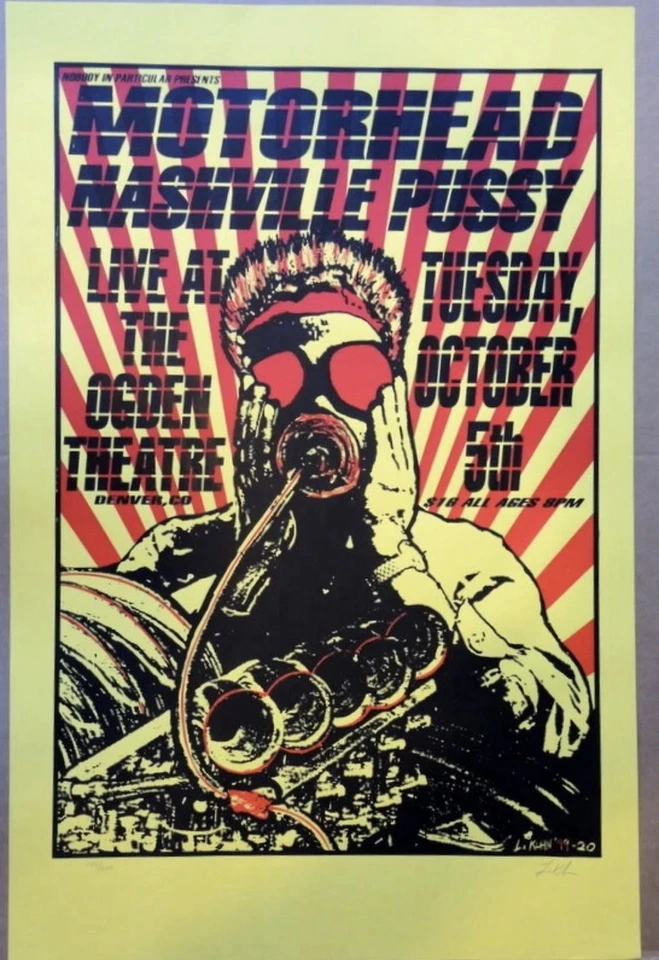 MOTORHEAD - LEMMY - 1999 -DENVER - NASHVILLE PUSSY - PÓSTER DE LA GIRA - LINDSEY KUHN! Foto 1 de 1