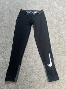 Pantalones de compresión Nike Pro juveniles grandes negros blancos ropa deportiva Kidcore - Imagen 1 de 7