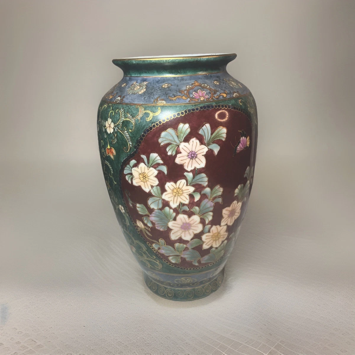 景泰蓝古董原始1850-1899 年日本花瓶| eBay