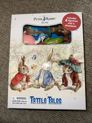 Peter Rabbit Beatrix Potter Tattle Tales Storybook and 4 Figurines Gift Set Foto 1 de 3