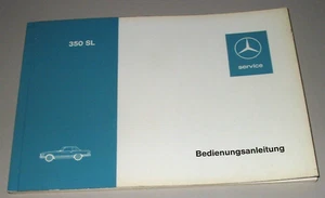 Betriebsanleitung Mercedes 350 SL Typ R 107 Handbuch Buch Stand 08/1971 - Imagen 1 de 1