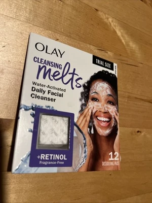 Olay Limpieza Derretida + Limpiador Facial Retinol, 12ct, Facial. Sin fragancia NUEVO Foto 1 de 2