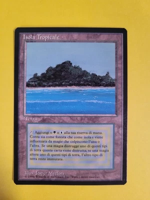 Magic the Gathering Tropical Island Revised Italian Foreign Black Border FBB MTG - Image 1 of 2