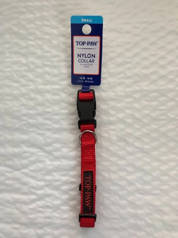 Top Paw Nylon Collar Sall 10"-16" Red - Image 1 of 1