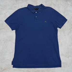 Etro Milano Polo Shirt Men’s Large Blue Top Classic Made in Italy Designer - Picture 1 of 5