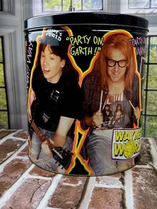 Wayne's World Collector's SNL Promo Houston Foods Popcorn Tin Can 1992 - Picture 1 of 18