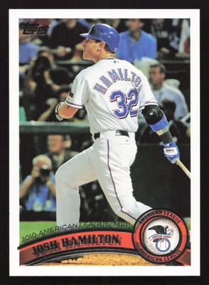2011 Topps #29 Josh Hamilton 2010 AL MVP Texas Rangers QTY - Image 1 of 2