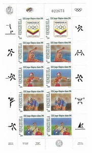 Venezuela: 1996; Scott 1526, 2 sets in sheet of 10, olympic, MNH, EBV1656 - Picture 1 of 2