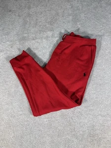 Pantalones de chándal Polo Ralph Lauren doble tejido para hombre L rojo polar impecables - Imagen 1 de 10