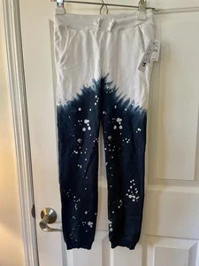 NWT Joe’s Jeans Girls Tie Dye Splatter Design Joggers Blue & White Size Med 8-10 - Picture 1 of 5