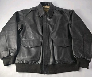 Vintage Type A-2 Flyer’s Bomber Flight Lederjacke US Army Air Force Herren Gr. XL - Bild 1 von 14