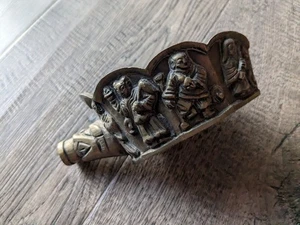 Antiguo auténtico hierro chino de latón carbón seda - Imagen 1 de 13