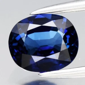 AIGS CERTIFICATE Incl.*0.95ct VVS Cushion Natural Blue Sapphire Gemstone, Heated - Picture 1 of 5