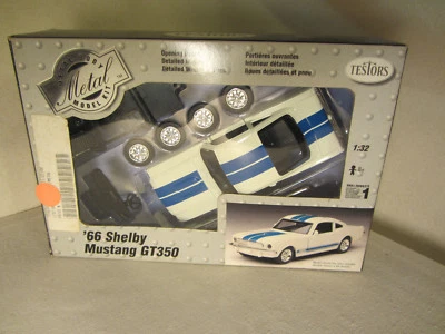 1966 Shelby GT350 Testors Metal Body Kit White  Blue 1/32 (from Nov 2000) - Image 1 of 4