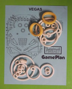 1979 Game Plan Vegas Flipperautomat Gummiring Set - Bild 1 von 1