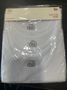 So Cotton Tank Girls Pack 3 Size 10 - Picture 1 of 2