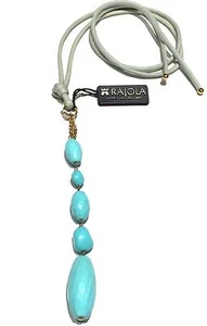 collana Rajola in oro giallo 18 kt  pasta di turchese e cordone con finali oro - Imagen 1 de 1