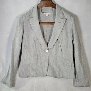 Coldwater Creek Womens Cardigan Sweater Size 16 Grey Blaze Cotton Stretch Button - Picture 1 of 12