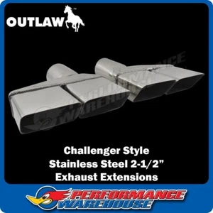 Dodge Challenger Style S/Steel Exhaust Extensions 2 1/2” Chrysler Plymouth Mopar - Picture 1 of 11