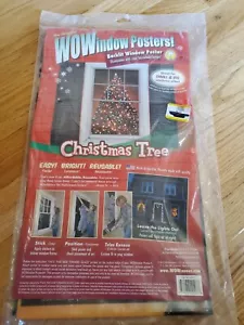 Neu Weihnachtsbaum HINTERGRUNDBELEUCHTET Poster WOW Fenster - Bild 1 von 2
