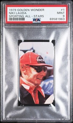 1979 Golden Wonder Sporting All-Stars #1 Niki Lauda F1 Racing Card PSA 9 Mint  - Image 1 of 4