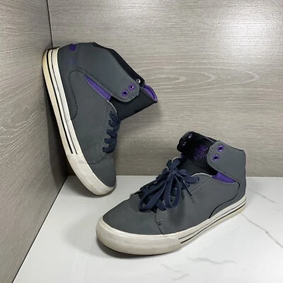 Supra TK Society Mid Zapatos Gris Púrpura Blanco Para Hombre Talla 8 Foto 1 de 4