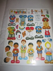 Vintage ProvoCraft Provo Craft Stickers Paper Doll 2 Sided Boy NEW - Picture 1 of 6