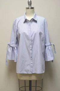 Top tunica camicia ANTHROPOLOGIE Sunday in Brooklyn a righe con bottoni davanti ~ M ~ - Foto 1 di 5