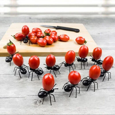 12 Pcs Worker Ants Party Picks Fruit Fork Snack Cake Dessert - Image 1 of 4