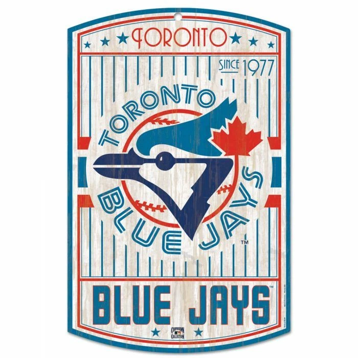 TORONTO BLUE JAYS COOPERSTOWN HARDBOARD WOOD SIGN 11"X17" MLB USA SELLER - Image 1 of 1