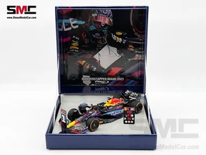 Red Bull F1 RB19 Max Verstappen US Miami 2023 World Champion Spark 1:43 w Figure - Picture 1 of 8