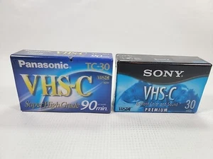 Lot Of 2 - Sony TC-30VHGL & TC-30 VHS-C Premium 30 90 min Tape  New/Sealed - Picture 1 of 3