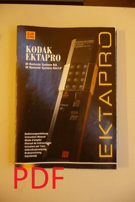 Instructions slide projector KODAK EKTAPRO IR remote RA & RA/LP EMail/CD - Image 1 of 2