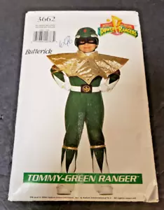 Power Rangers Child's Costume Pattern Tommy Green Ranger Butterick 3662 - Picture 1 of 2