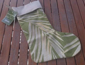 Tommy Bahama Christmas Stocking Canyon Holiday Beach Tropical Green Palm Leaf - Picture 1 of 4