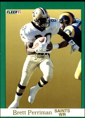 1991 Fleer #302 Brett Perriman    New Orleans Saints - Image 1 of 2