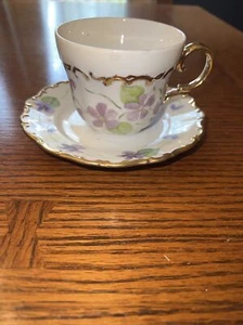 VTG SELTMANN WEIDEN K. BAVARIA W GERMANY teacup/saucer blue white - Picture 1 of 6