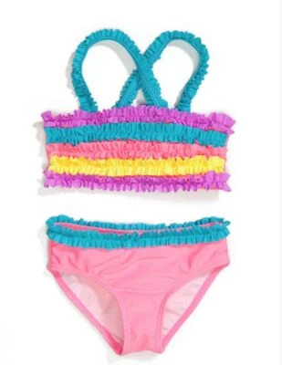 J Khaki 2-Piece Cha Cha Cha Bikini Toddler Girls 2T NWT - Image 1 of 2
