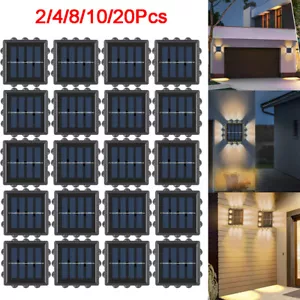 2-20PCS Solar Power Fence Lights Deck Door Wall Stair Step Outdoor Garden Lamp - Picture 1 of 15