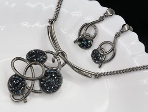 NEW wood branch inspired enamel resin beads pendant necklace drop earrings K65 - Picture 1 of 15