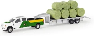 LP84529 John Deere ERTL 1/64 Pickup with Trailer with Bales 45927 - Picture 1 of 1